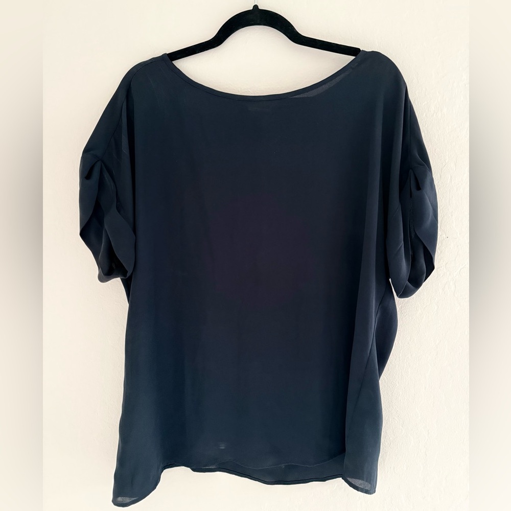 Banana Republic Navy Short Sleeve Blouse
